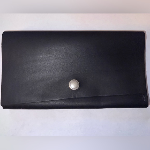 SOLD Portland Leather Goods Smooth Black Rancher Wallet - Picture 1 of 3